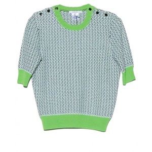 NWT Carven tweed knit kiwi green sweater XS $520